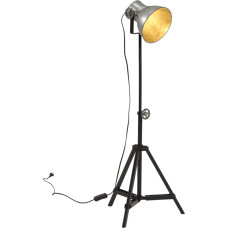 Vidaxl grīdas lampa 25 W, vintāžas, sudraba krāsa, 35x35x65/95 cm, E27