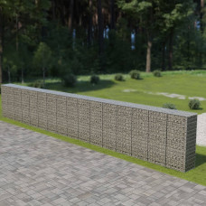 Vidaxl gabions ar vāku, cinkots tērauds, 900x50x150 cm