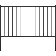 Vidaxl žoga panelis ar stabiem, pulverkrāsots tērauds, 1,7x0,75 m