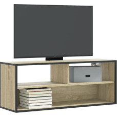 Vidaxl TV skapītis, ozolkoka, 100x31x39,5 cm, konstruēts koks, metāls