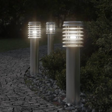 Vidaxl āra zemes lampa, sudrabaina, 60 cm, nerūsējošs tērauds