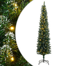 Vidaxl mākslīgā Ziemassvētku egle, šaura, 150 cm, 150 LED