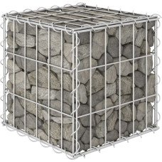 Vidaxl gabions, augstā puķu kaste, tērauda stieple, 30x30x30 cm