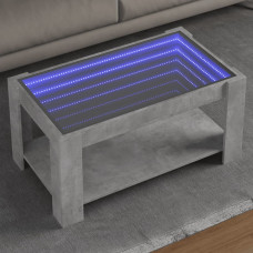 Vidaxl kafijas galdiņš ar LED, 93x53x45 cm, inženierijas koks