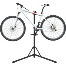 Vidaxl velosipēdu remonta statīvs salokāms 92-152 cm sarkans tērauds