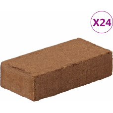 Vidaxl kokosa šķiedras bloki, 24 gab., 650 g, kopā 15,6 kg