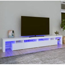 Vidaxl TV skapītis ar LED apgaismojumu, balts, 260x36,5x40 cm