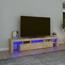 Vidaxl TV skapītis ar LED apgaismojumu, ozolkoka krāsa, 200x36,5x40 cm