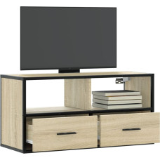 Vidaxl TV skapītis, ozola, 80x31x39,5 cm, inženierijas koks, metāls