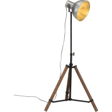 Vidaxl grīdas lampa, 25 W, vintāžas, sudraba krāsa, 75x75x90-150cm E27