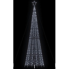 Vidaxl Ziemassvētku eglītes dekorācija, 1534 LED, vēsi baltas, 500 cm