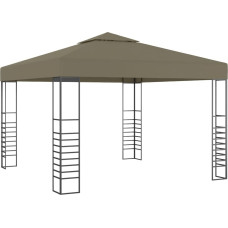 Vidaxl dārza nojume, 3x3 m, pelēkbrūna, 180 g/m²