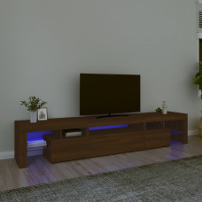 Vidaxl TV skapītis ar LED apgaismojumu, ozolkoka krāsa, 215x36,5x40 cm