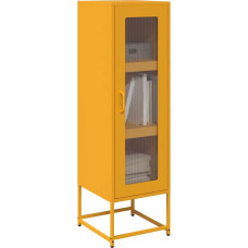 Vidaxl Highboard Sinepdzeltens 36x39x123 cm Auksti velmēts tērauds