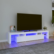 Vidaxl TV skapītis ar LED apgaismojumu, balts, 200x36,5x40 cm