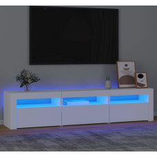 Vidaxl TV skapītis ar LED apgaismojumu, balts, 180x35x40 cm