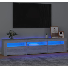 Vidaxl TV skapītis ar LED, pelēka ozolkoka krāsa, 180x35x40 cm