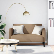 Vidaxl Loveseat dīvāns, kapučīno krāsas, 110 cm, mākslīgā āda