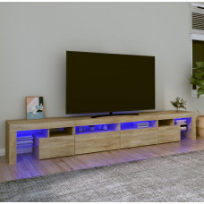 Vidaxl TV skapītis ar LED apgaismojumu, ozolkoka krāsa, 260x36,5x40 cm