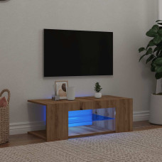 Vidaxl TV skapītis ar LED lampiņām, 90x39x30 cm, inženierijas koks