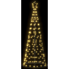 Vidaxl Ziemassvētku eglītes dekorācija, 200 LED, silti baltas, 182 cm