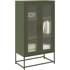 Vidaxl Highboard Olive Green 68x39x123 cm Tērauds