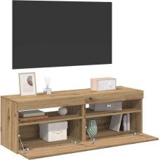 Vidaxl 2-daļīgs televizora skapja komplekts ar LED gaismām Artisan Oak