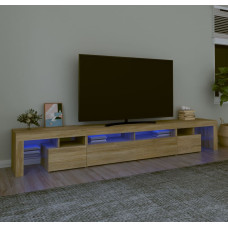 Vidaxl TV skapītis ar LED apgaismojumu, ozolkoka krāsa, 260x36,5x40 cm