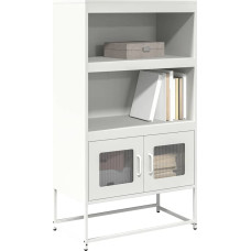 Vidaxl Highboard White 68x39x123 cm Tērauds