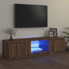 Vidaxl TV skapītis ar LED apgaismojumu, ozolkoka krāsa, 140x40x35,5 cm