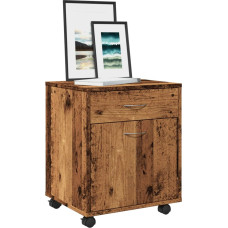 Vidaxl Rolling Cabinet Old Wood 45x38x54 cm Engineered Wood