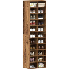 Vidaxl apavu skapis Old Wood 54x34x183 cm Engineered Wood