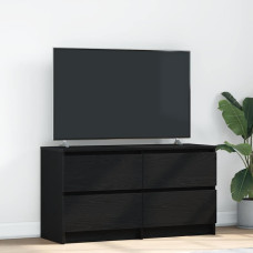 Vidaxl TV skapītis, melns, 100x35x54 cm, inženierijas koks