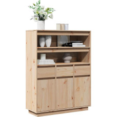 Vidaxl Highboard 89x34x116,5 cm Masīvkoka priede