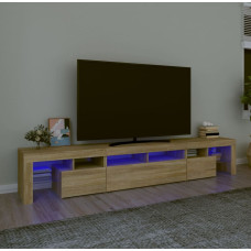 Vidaxl TV skapītis ar LED apgaismojumu, ozolkoka krāsa, 230x36,5x40 cm