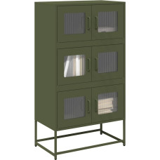 Vidaxl Highboard Olive Green 68x39x123 cm Tērauds