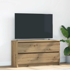 Vidaxl TV skapītis, koka krāsa, 100x35x54 cm, inženierijas koks