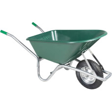 Vidaxl Wheelbarrow Green 90 L 150 kg cinkots tērauds un plastmasa