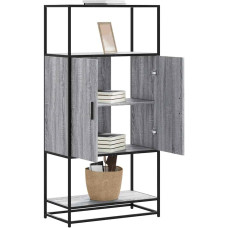 Vidaxl Highboard Grey Sonoma 68x35x139 cm Engineered Wood and Metal