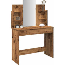 Vidaxl tualetes galdiņš ar spoguli Old Wood 96x39x142 cm