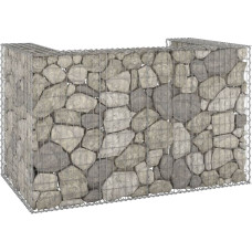 Vidaxl gabions atkritumu tvertnēm, cinkots tērauds, 180x100x110 cm