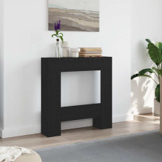 Vidaxl Kamīna apkaime Black Oak 81x18x82 cm Engineered Wood