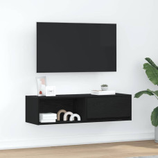 Vidaxl TV skapis, melns ozolsm 100x31x25,5 cm inženierijas koks