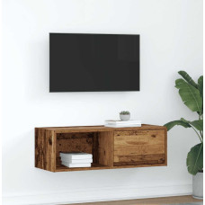 Vidaxl TV skapītis, veca koka, 80x31x25,5 cm, inženierijas koks