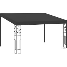 Vidaxl dārza nojume, stiprināma pie sienas, 4x3x2,5 m, antracītpelēka