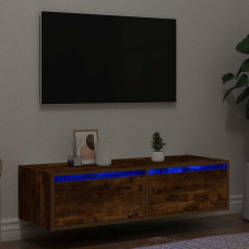 Vidaxl TV galdiņš ar LED lampiņām ozolkoka krāsa 100X35,5x25 cm