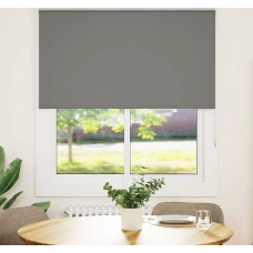 Vidaxl Rullo žalūzija Blackout pelēks 130x130cm Auduma platums 126,6cm