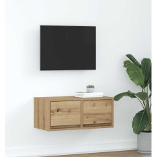 Vidaxl TV skapītis, koka krāsā, 60x31x25,5 cm, inženierijas koks