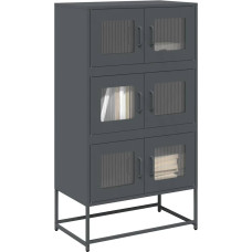 Vidaxl Highboard Antracīts 68x39x123 cm Tērauds