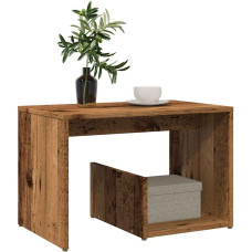 Vidaxl Sānu galdiņš Old Wood 59x36x38 cm Engineered Wood